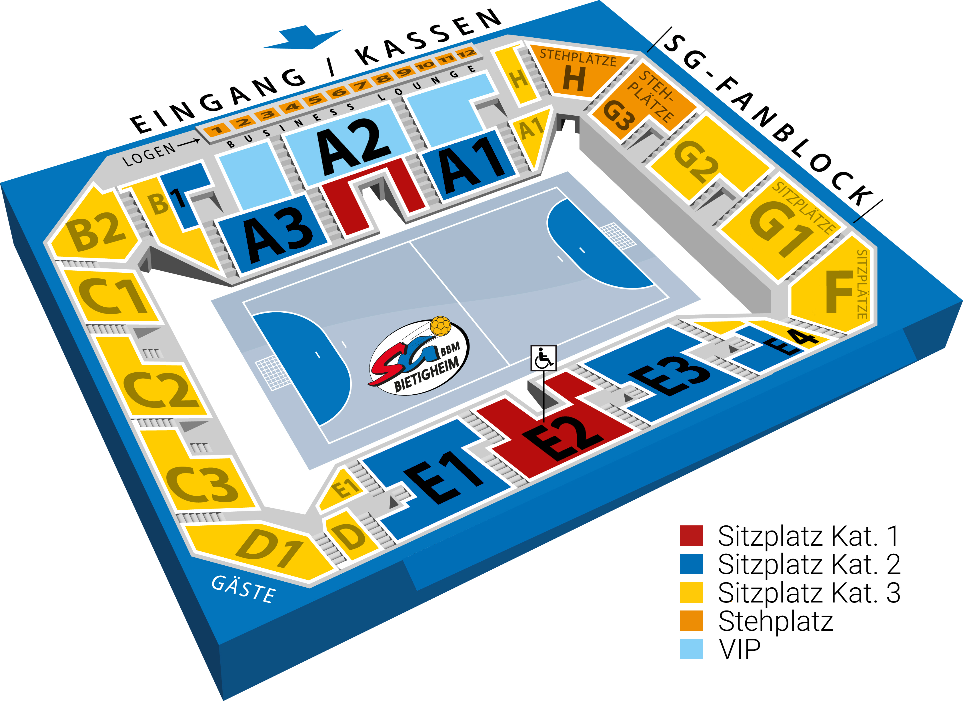 MHP Arena - Ludwigsburg - Plan