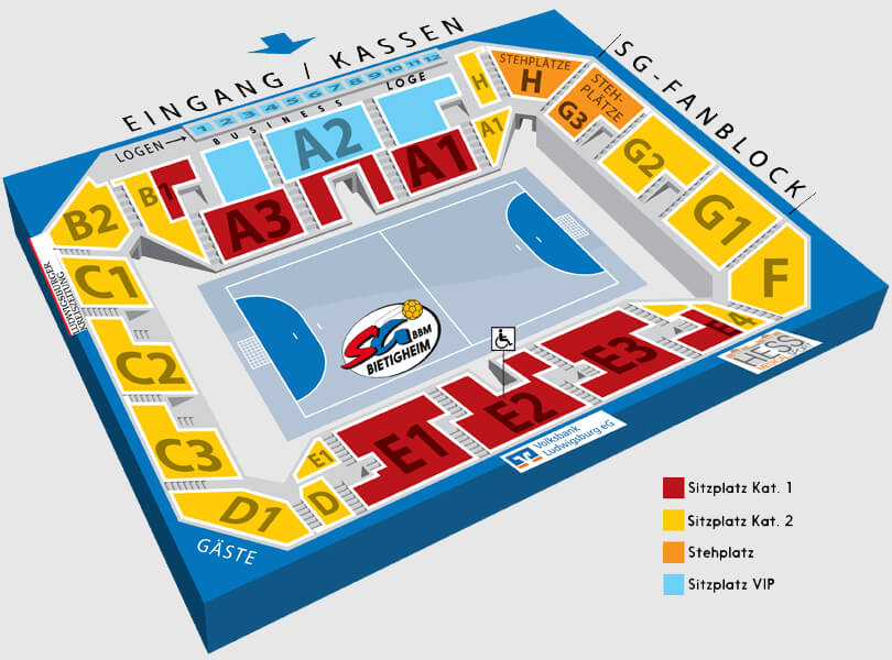 MHP Arena - Ludwigsburg - Plan